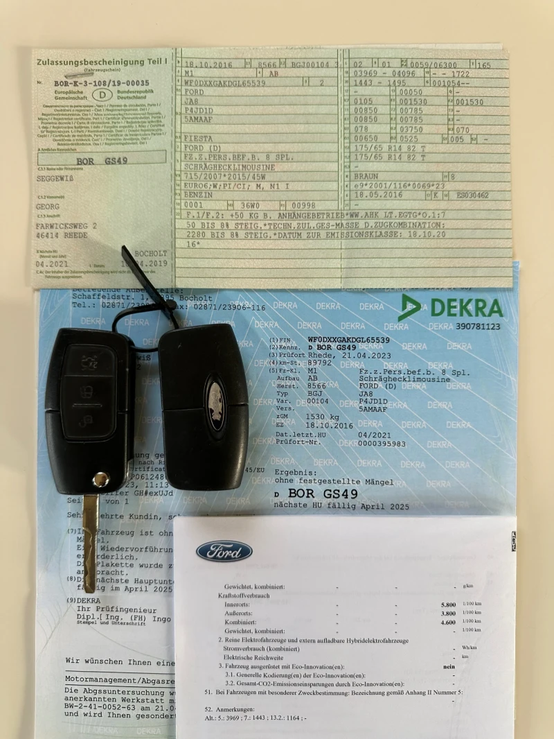 Ford Fiesta 1.0i LED! EURO 6B! * 98 000км* K.T.E.O. OK! Уникат, снимка 15 - Автомобили и джипове - 47511836