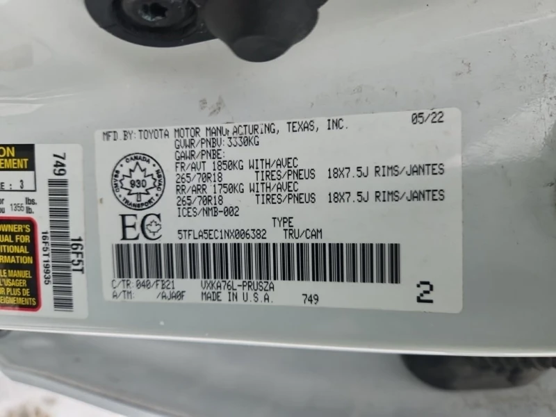 Toyota Tundra * SR5 CREW CAB STD BED * CARFAX * БЕЗ ПЪРВОНАЧАЛНА, снимка 7 - Автомобили и джипове - 52874451