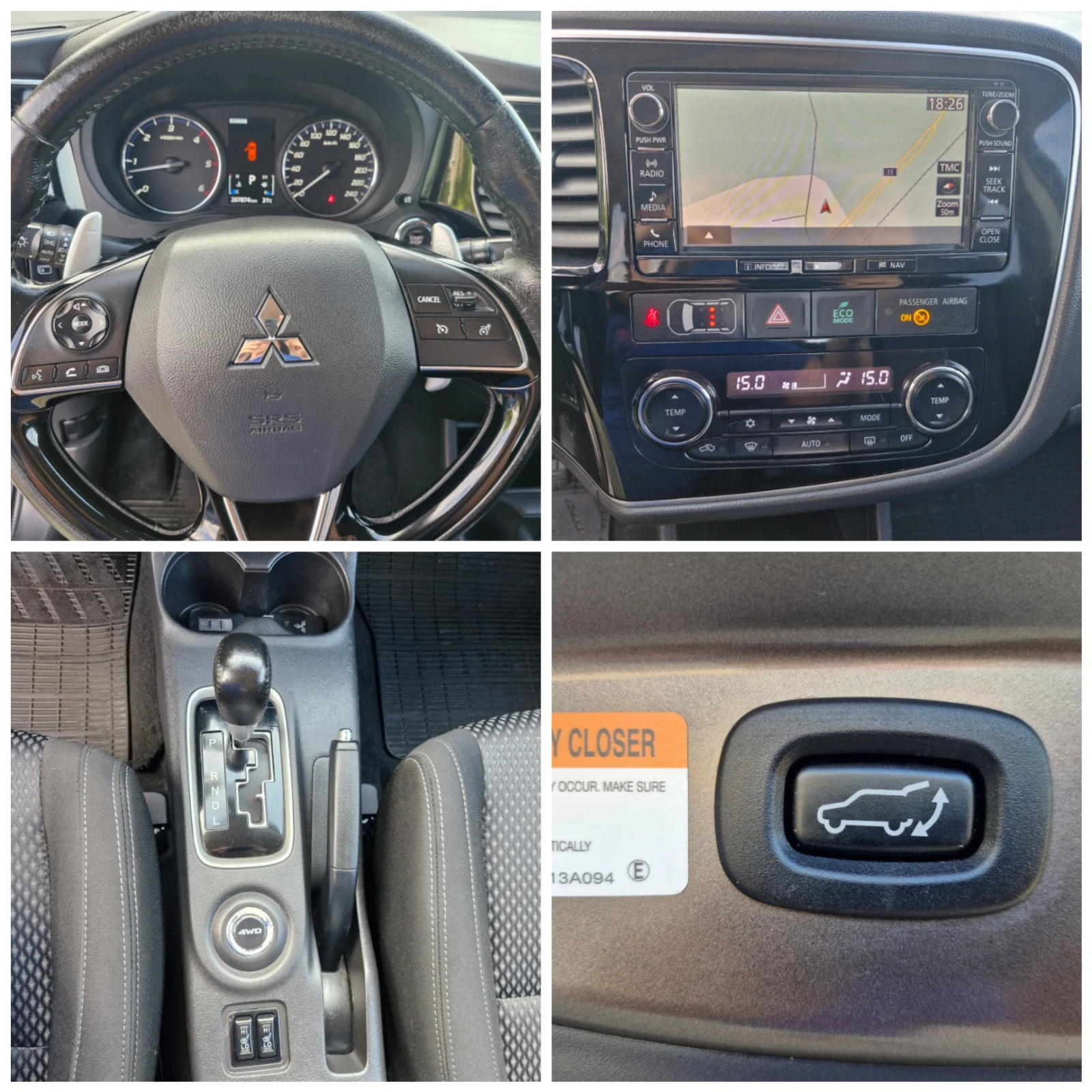 Mitsubishi Outlander 2, 2* 150* AC* PDC* NAVI* CAM* XENON* TUV* F1* AUT, снимка 16 - Автомобили и джипове - 54652908