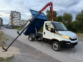 Iveco Daily 3стр самосвал с кран, снимка 2