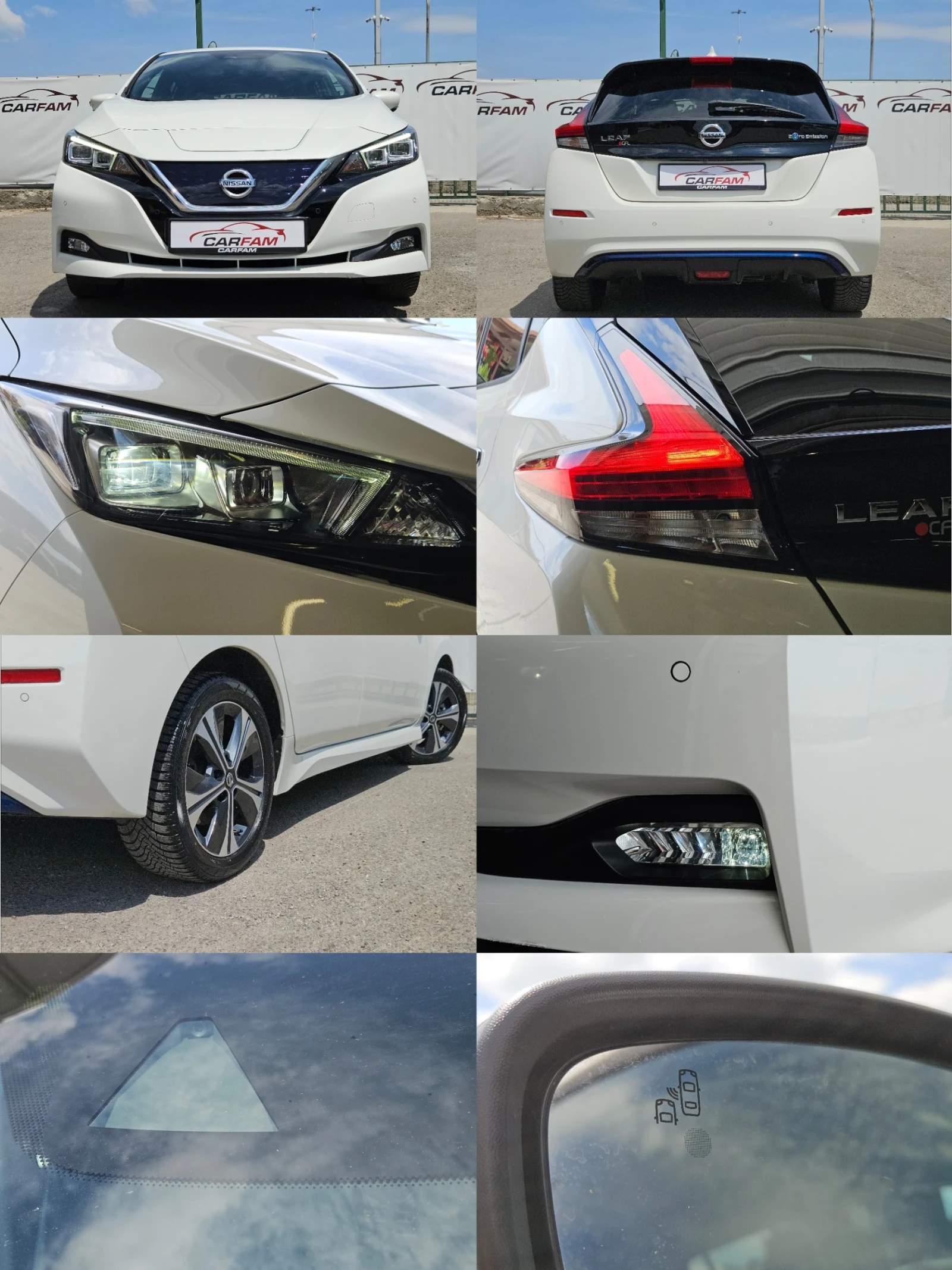 Nissan Leaf  TEKNA/SOH100%/камера360 /KEYLESS/DISTRONIC/CARPLAY, снимка 17 - Автомобили и джипове - 54738850