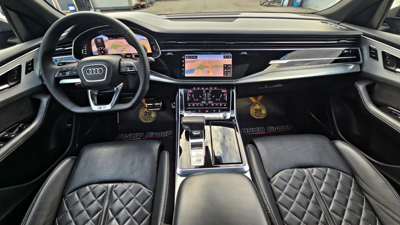 Audi Q8 3xS-LINE/DISTR/PANO/3DCAM/B&O/МАСАЖ/ПОДГРEB/AIR/LI, снимка 8 - Автомобили и джипове - 51270069