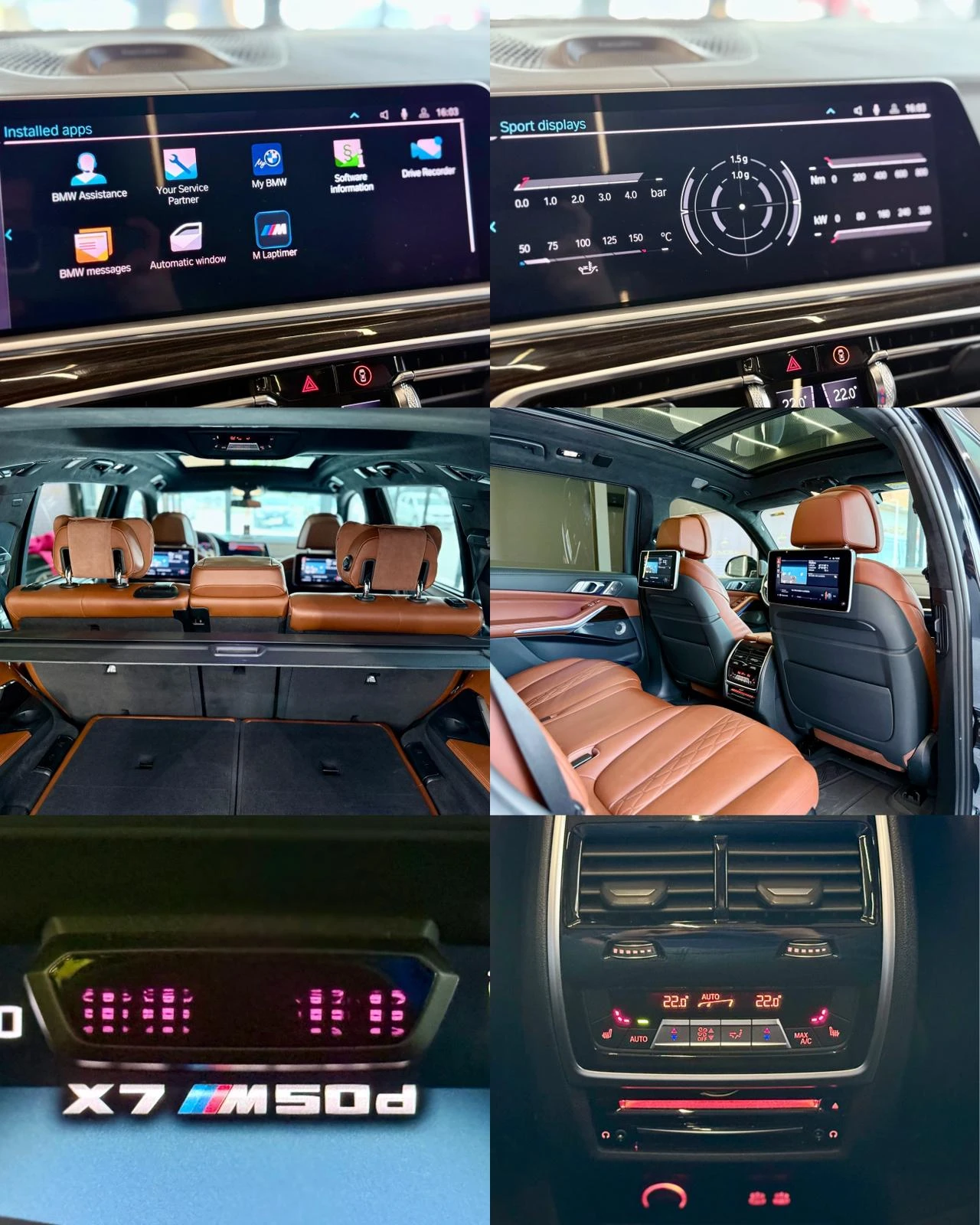 BMW X7 М50d* 7 Местен* Full* TV* Pano* Лизинг , снимка 16 - Автомобили и джипове - 54525232
