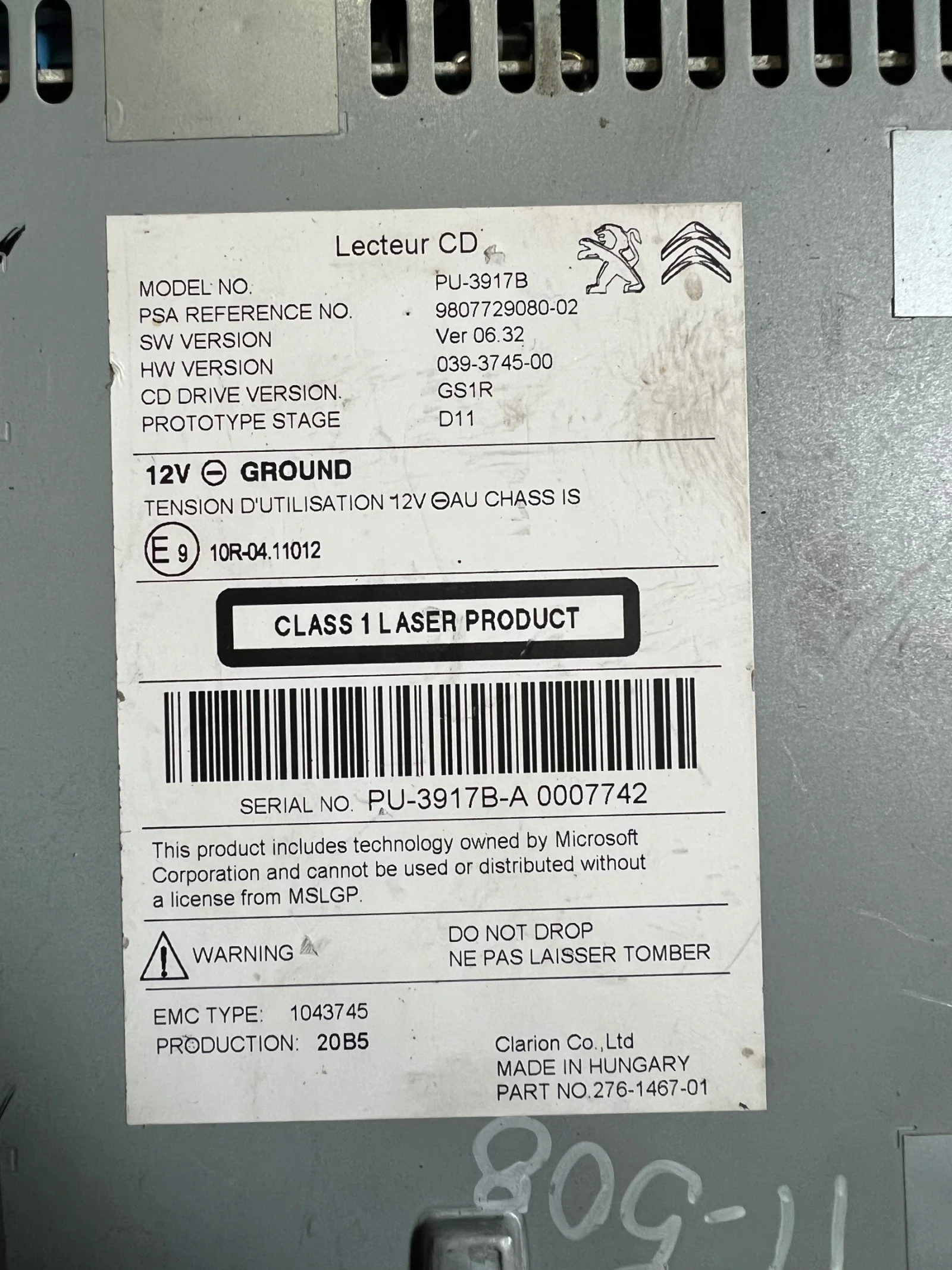 9807729080-02 ����� ��������� PEUGEOT 508  PU-3917B 9807729080-02 | Mobile.bg � ����������� 1