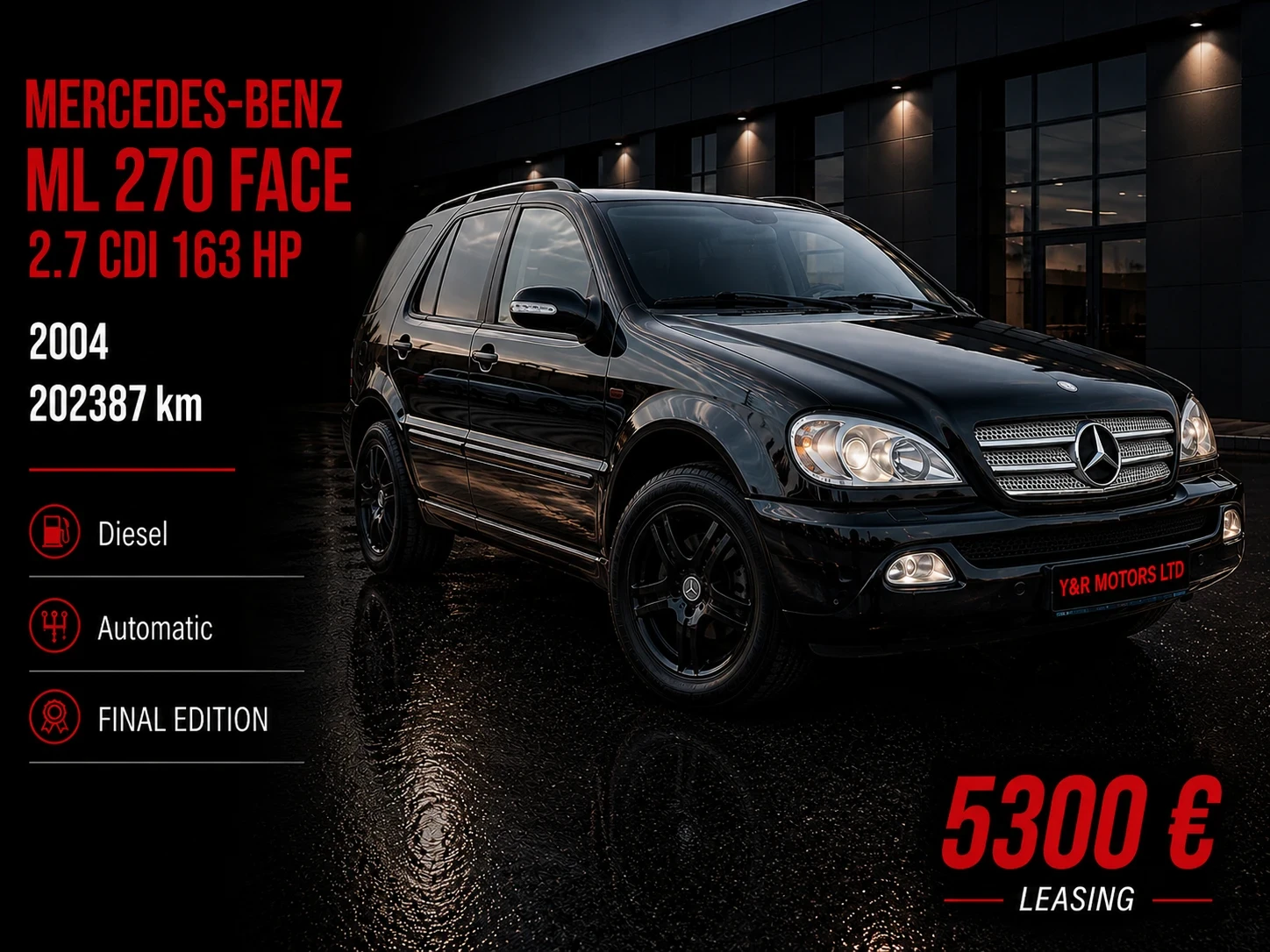 Mercedes-Benz ML 270 CDI / FACE / FINAL EDITION