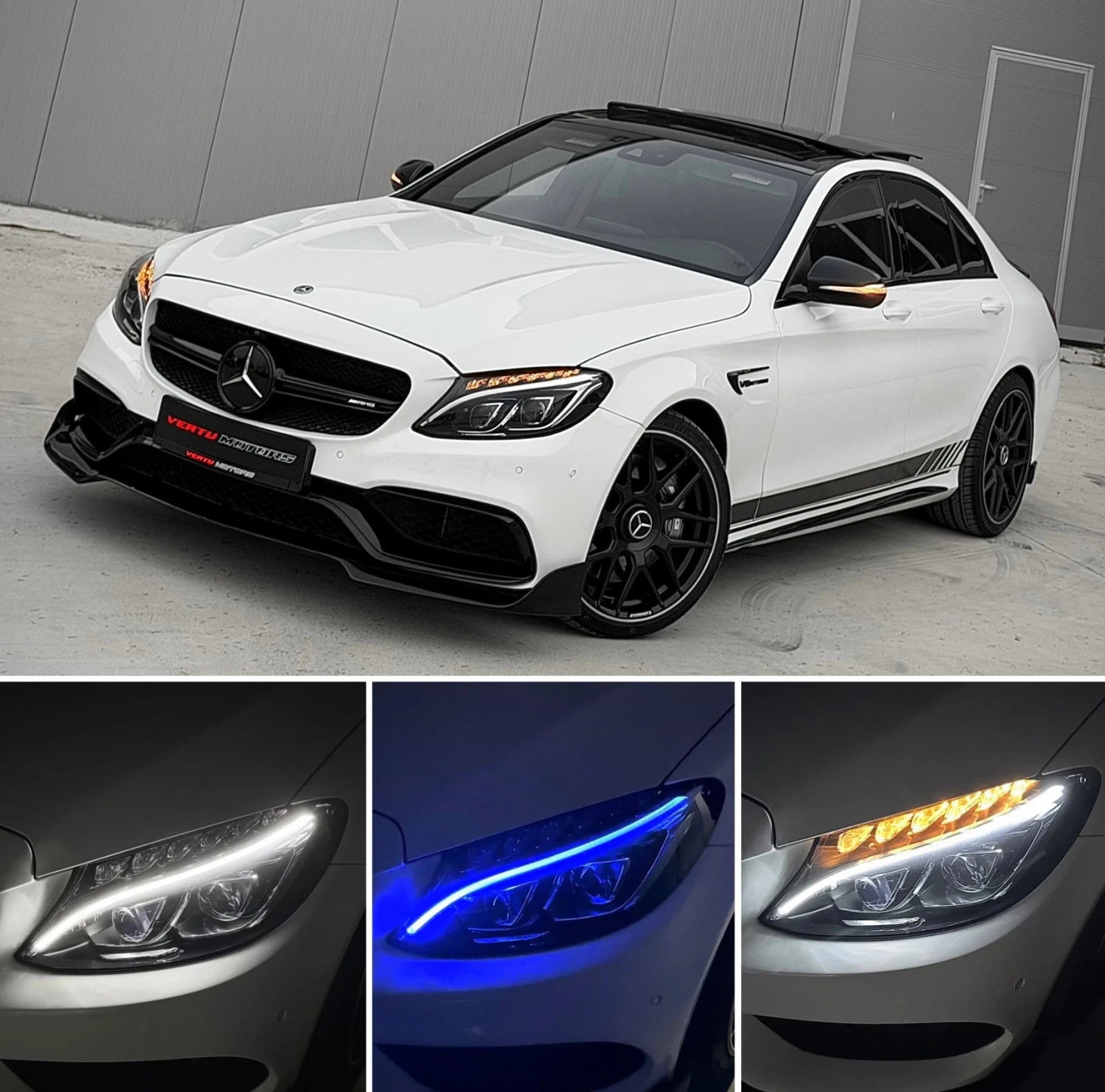 Mercedes-Benz C 63 AMG S/ STAGE 1/ DESIGNO/ PANO/ 3xTV/ NIGHT PACK/ F1, снимка 10 - Автомобили и джипове - 54973506