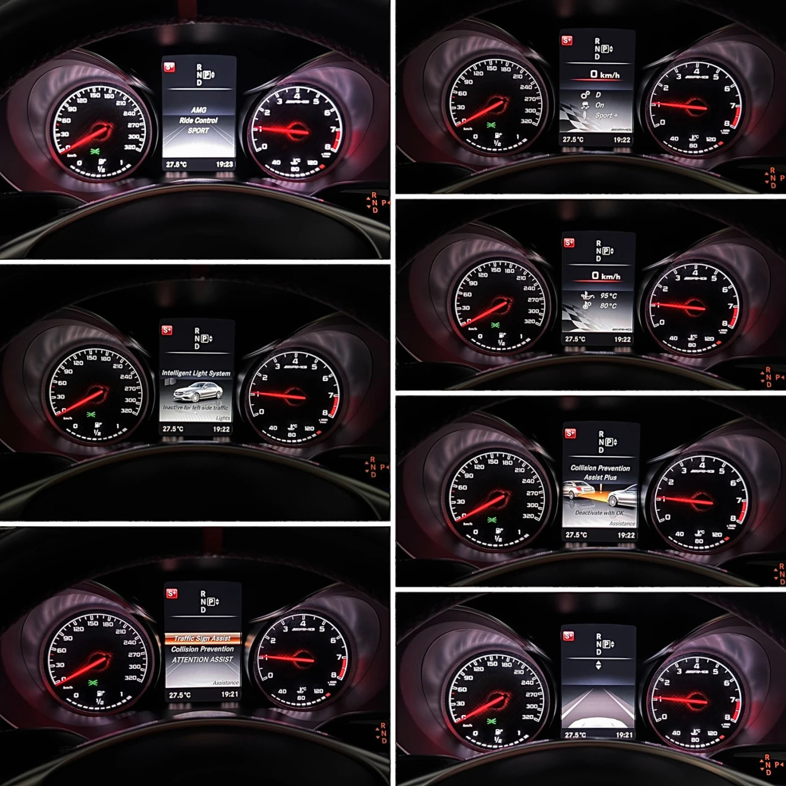 Mercedes-Benz C 63 AMG S/ STAGE 1/ DESIGNO/ PANO/ 3xTV/ NIGHT PACK/ F1, снимка 15 - Автомобили и джипове - 54973506