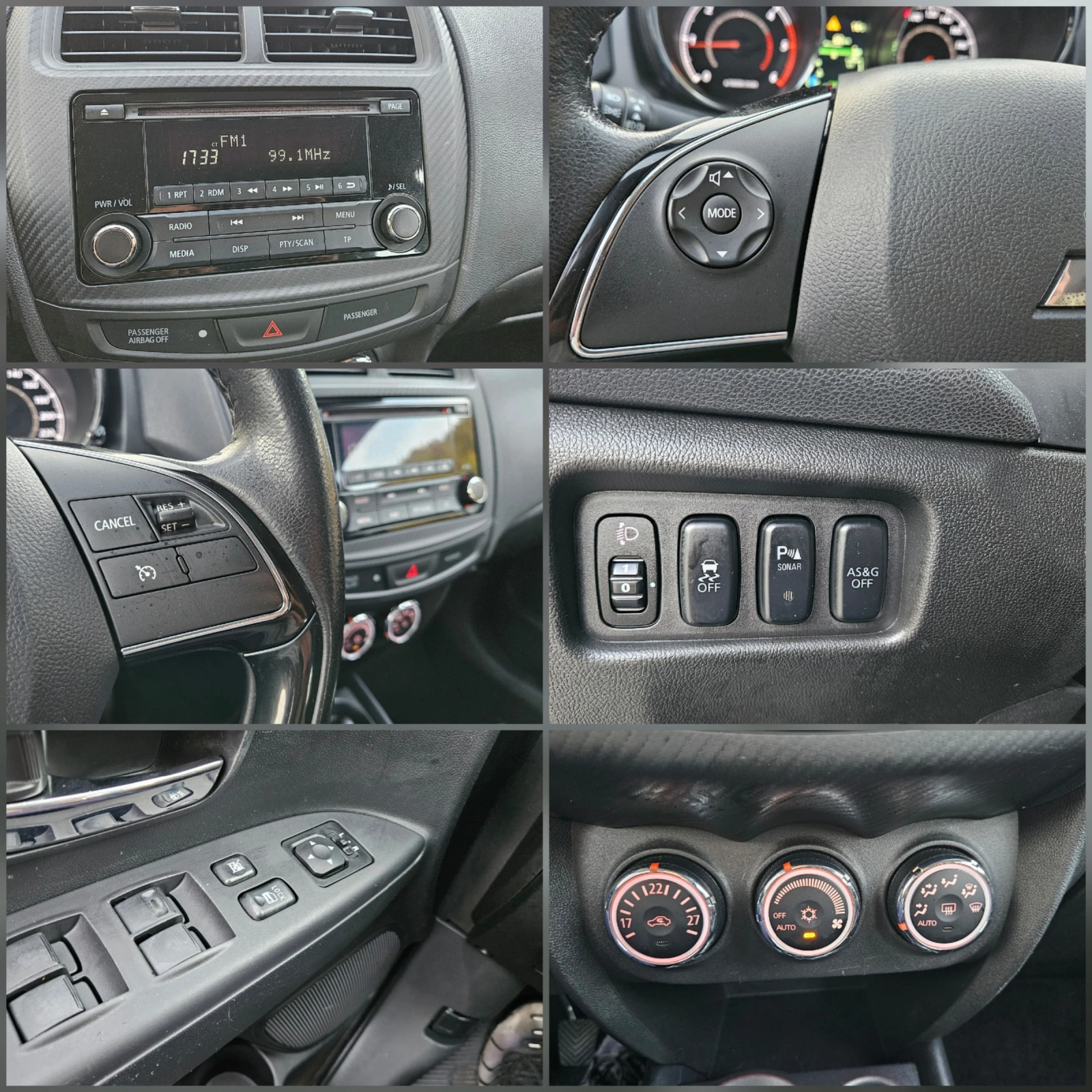 Mitsubishi ASX 1.6 HDI 4X4/KLIMATRON/2016G/Euro-6, снимка 15 - Автомобили и джипове - 56341134