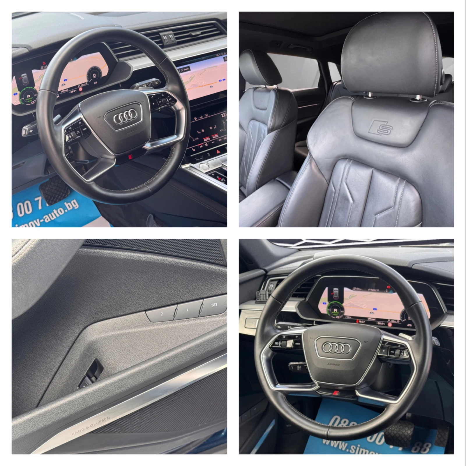 Audi E-Tron 55 S-LINE 95KWH 408КС. B&O ПАНОРАМА КОЖА ПОДГРЕВ, снимка 9 - Автомобили и джипове - 54915788