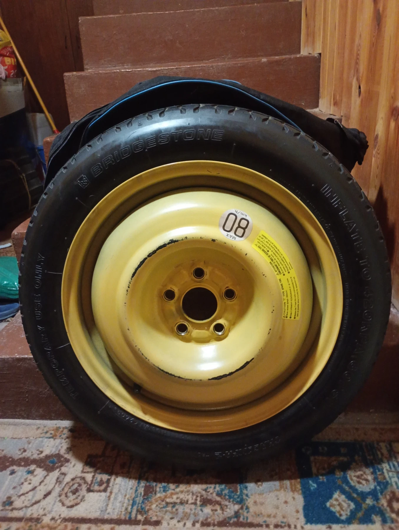 Гуми с джанти Bridgestone 135/80R16, снимка 3 - Гуми и джанти - 54732521
