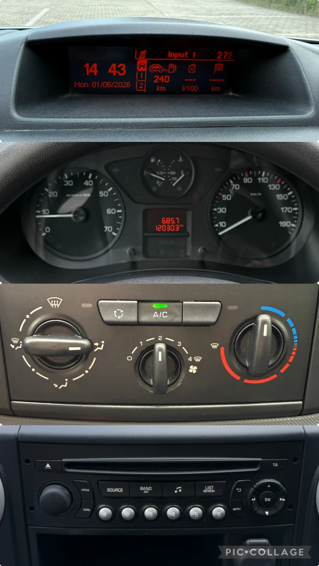 Citroen Berlingo 1.6 eHDi/75kc/КЛИМАТИК/3 места/120303км!, снимка 12 - Автомобили и джипове - 54797304