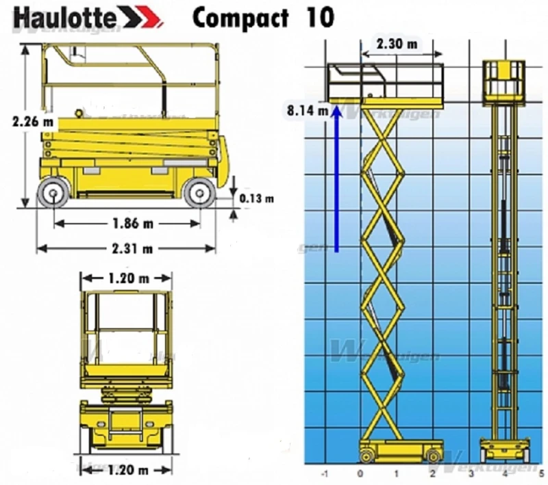 Автовишка Друга марка HAULOTTE COMPACT 10, снимка 16 - Индустриална техника - 49289698