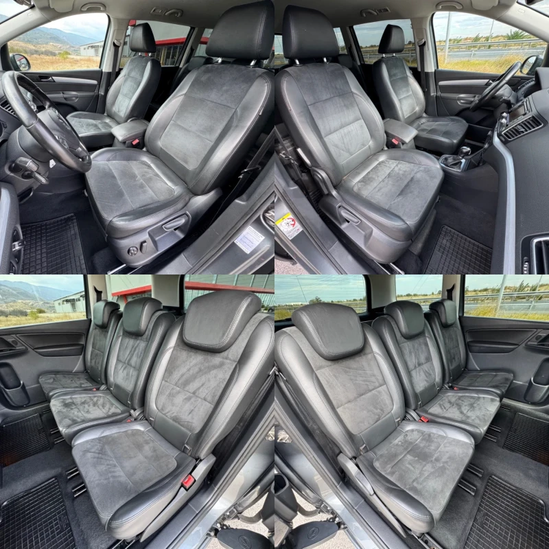 VW Sharan 2.0 TDI / LED / AVTOMAT / HIGHLINE / KOJA / NAVI, снимка 13 - Автомобили и джипове - 52001573