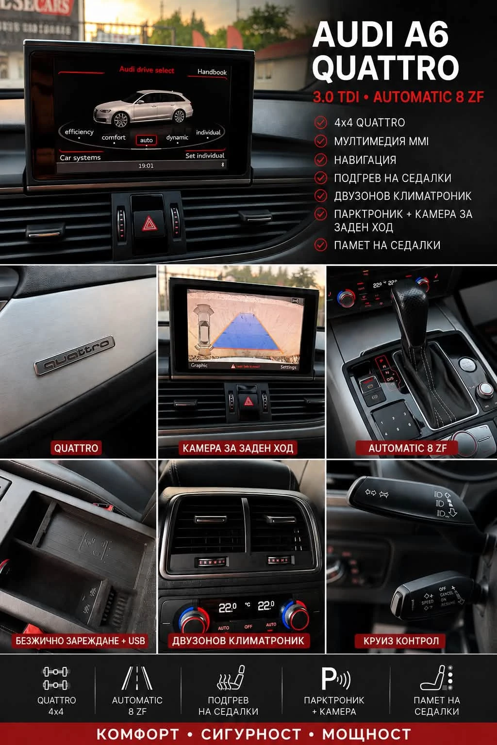 Audi A6 3.0BITDI* 320* 8ZF* MATRIX* GERMANY* , снимка 17 - Автомобили и джипове - 55775059