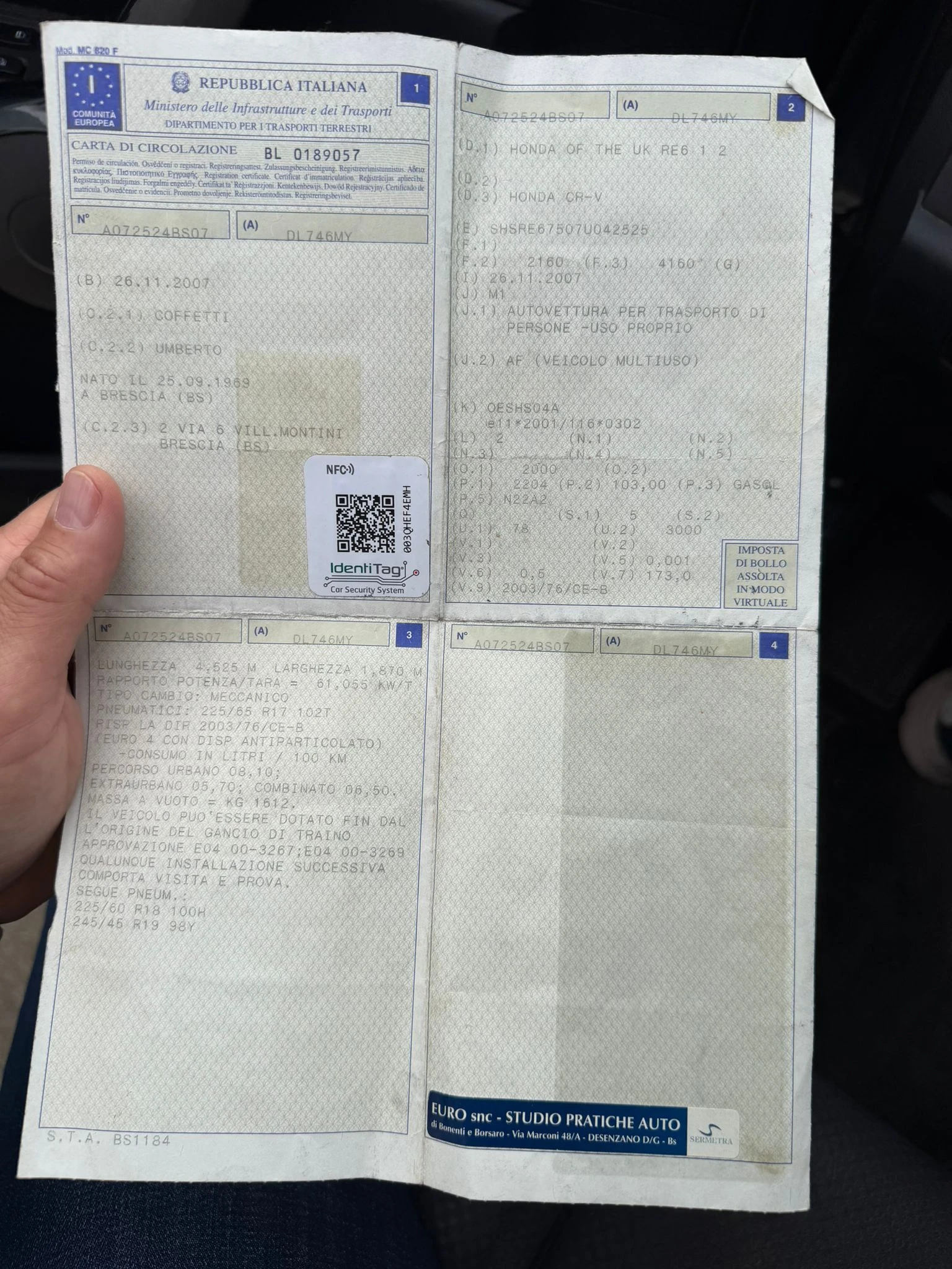 Honda Cr-v 2.2/4X4/169000KM!!!, снимка 7 - Автомобили и джипове - 54345896