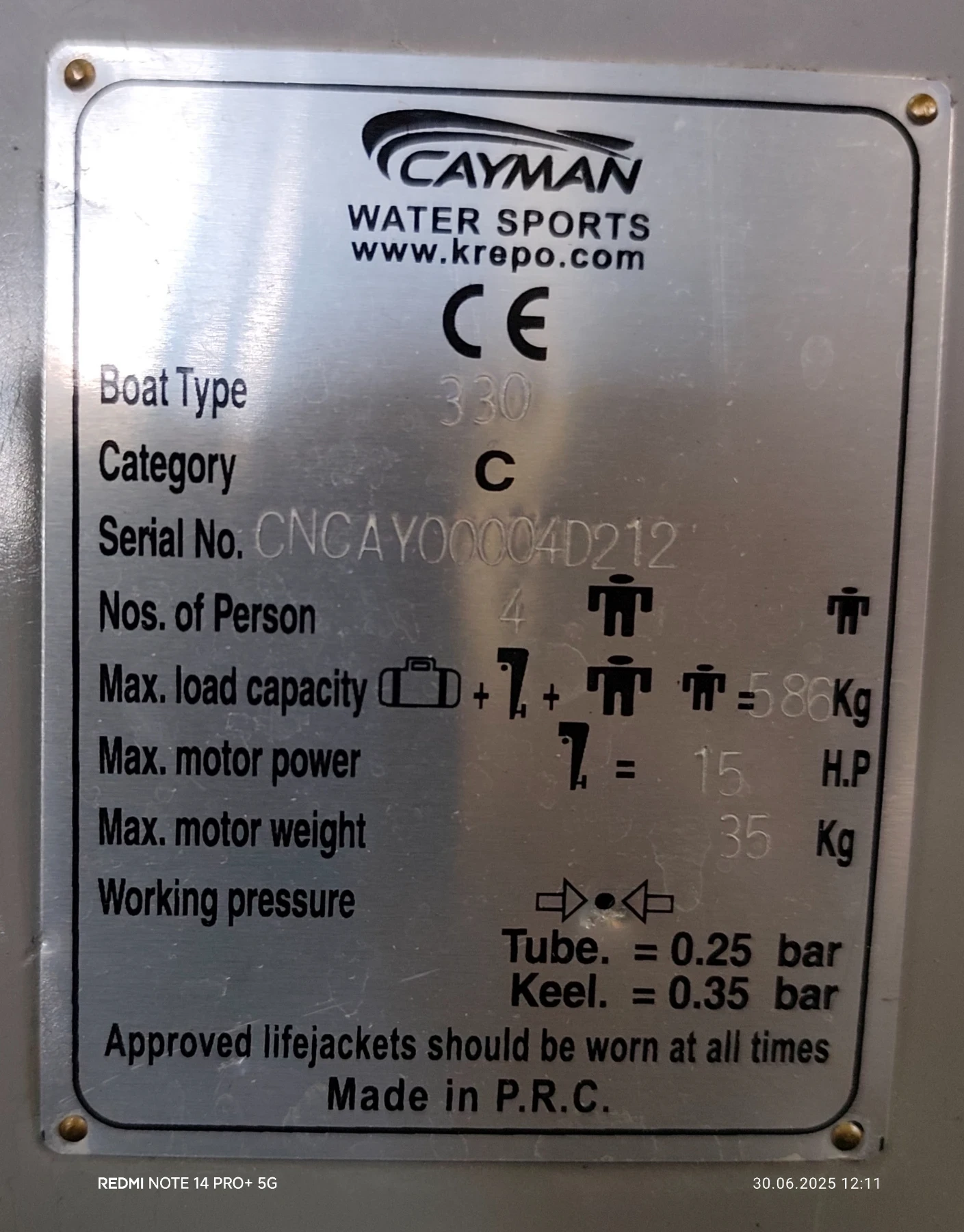 Надуваема лодка v-type Cayman 330 - изображение 7