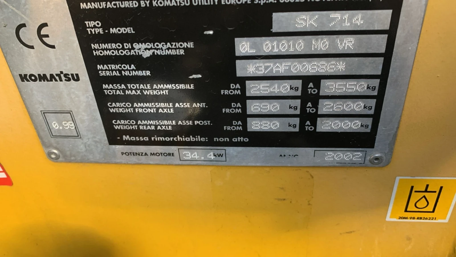 Мини челни товарачи Komatsu SK 714, снимка 7 - Индустриална техника - 54707716