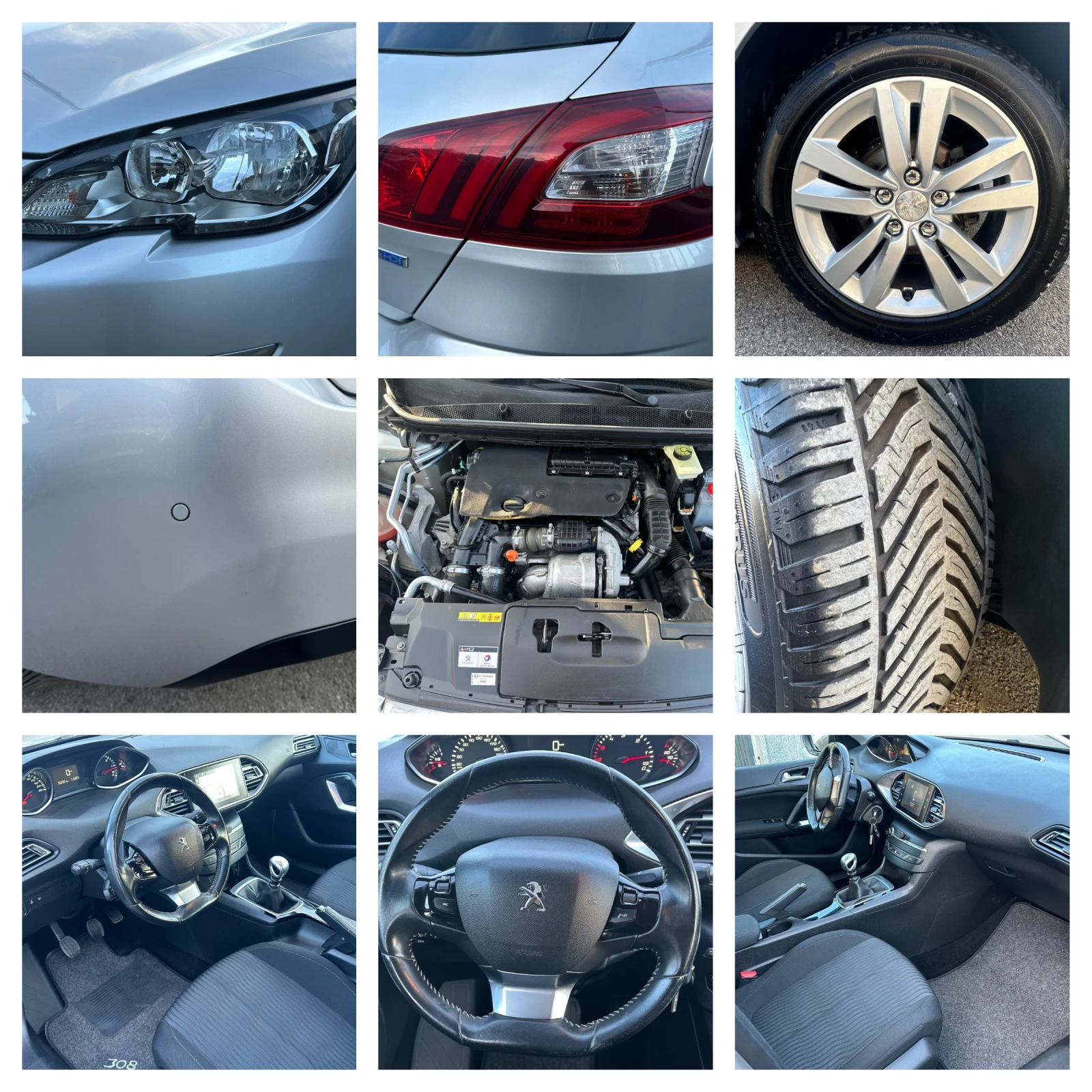 Peugeot 308 1.6HDI-120k.s-LED-NAVI-EURO6B-PDC-6ск.-2016г, снимка 17 - Автомобили и джипове - 53788203
