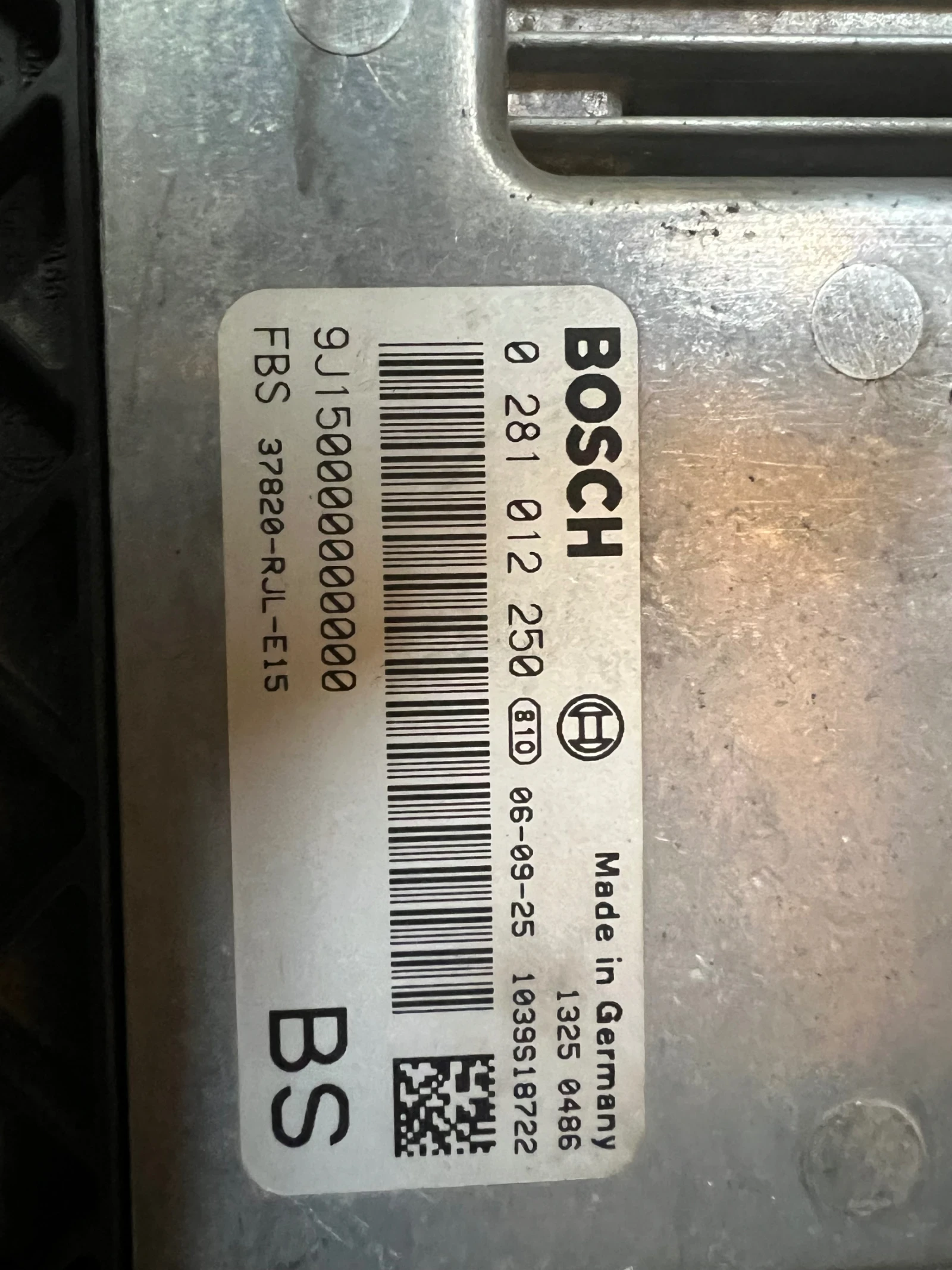 0281012250 �������� ��������  HONDA FR-V 2.2 I-CDTI 140hp  0 281 012 250 37825-RJL-G050 | Mobile.bg � ����������� 2