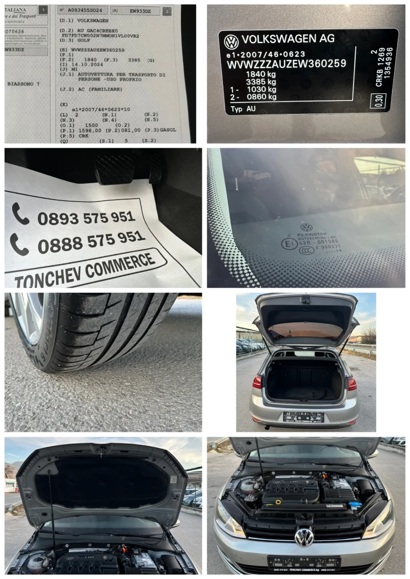 VW Golf 1.6-TDI-110hp-172070km-EURO-6B-HIGHLINE-NEW-TOP, снимка 17 - Автомобили и джипове - 48022192