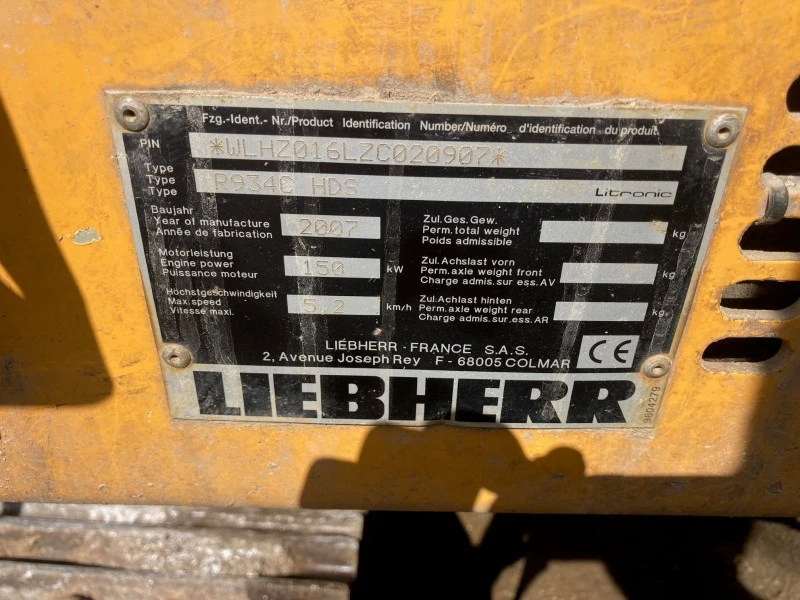 Багер Liebherr R934C HDS Litronic, снимка 2 - Индустриална техника - 48706617