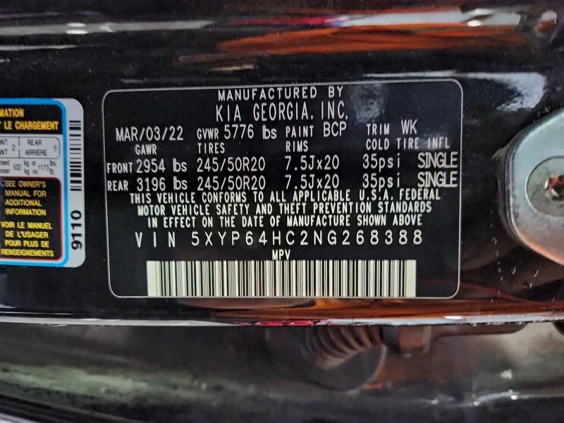 Kia Telluride 3.8L 6 Front-wheel Drive, снимка 7 - Автомобили и джипове - 53144471