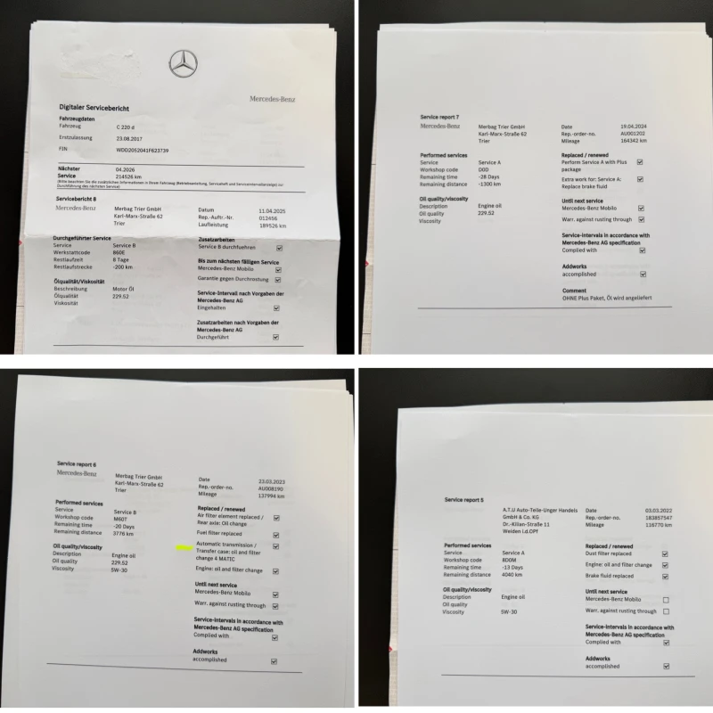 Mercedes-Benz C 220 D* СЕРВИЗНА КНИЖКА С ПЪЛНА ИСТОРИЯ В МЕРЦЕДЕС, снимка 16 - Автомобили и джипове - 53275469