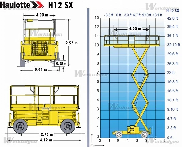 Автовишка Друга марка Haulotte H 12SX  4x4, снимка 16 - Индустриална техника - 41181690