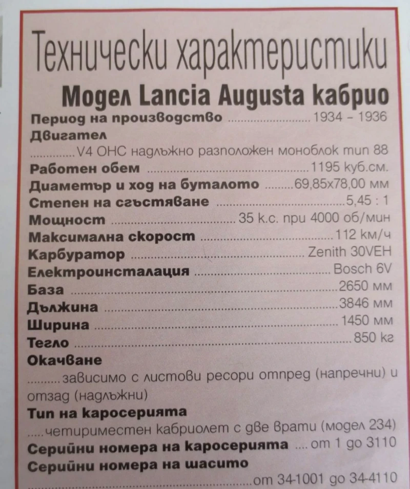 Lancia Y Augusta 1934, снимка 11 - Автомобили и джипове - 41929209