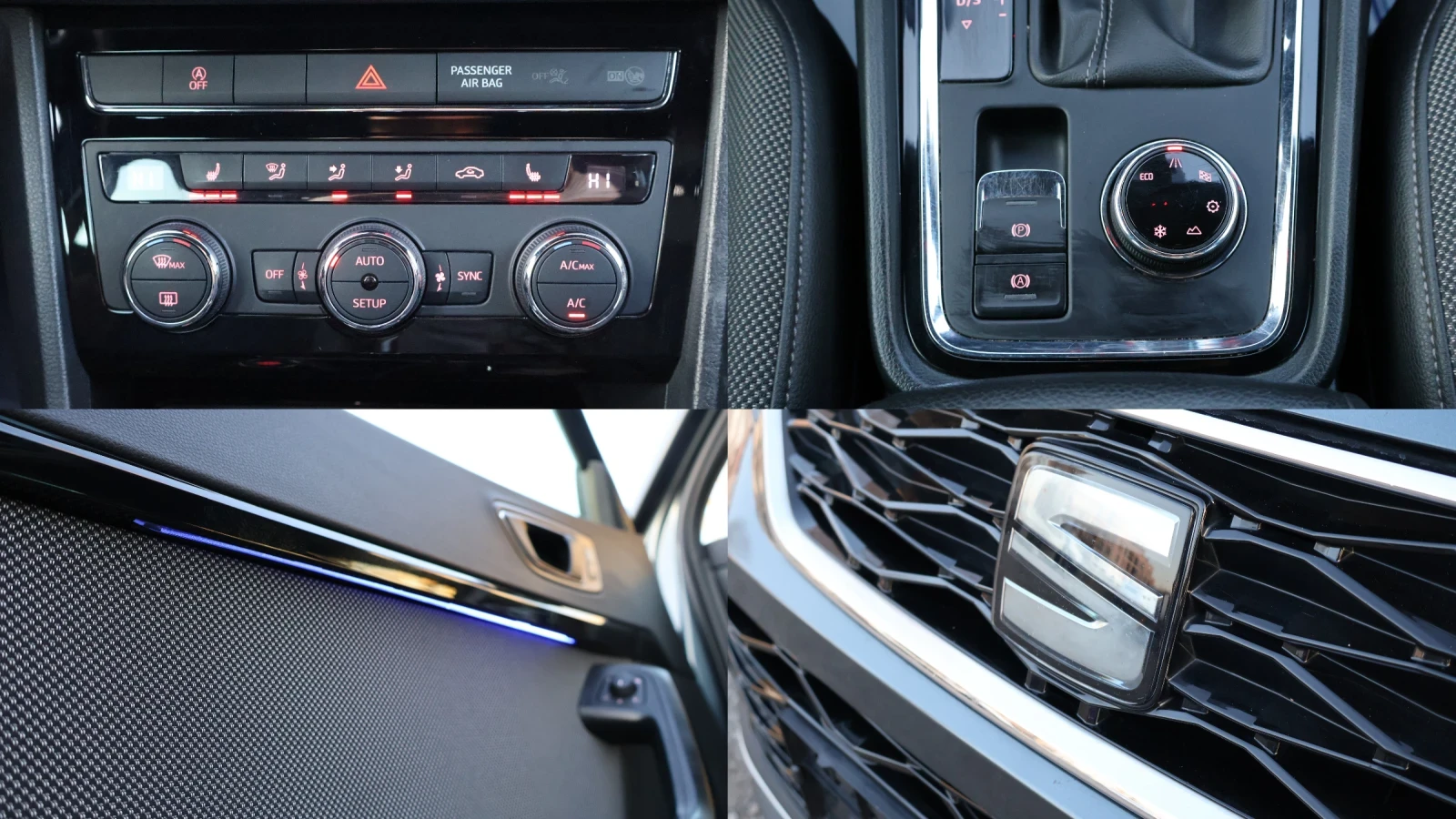 Seat Ateca 2.0TDI 190 К.С. 4X4 XCellence DSG Keyless ДИСТРОН, снимка 16 - Автомобили и джипове - 53803370