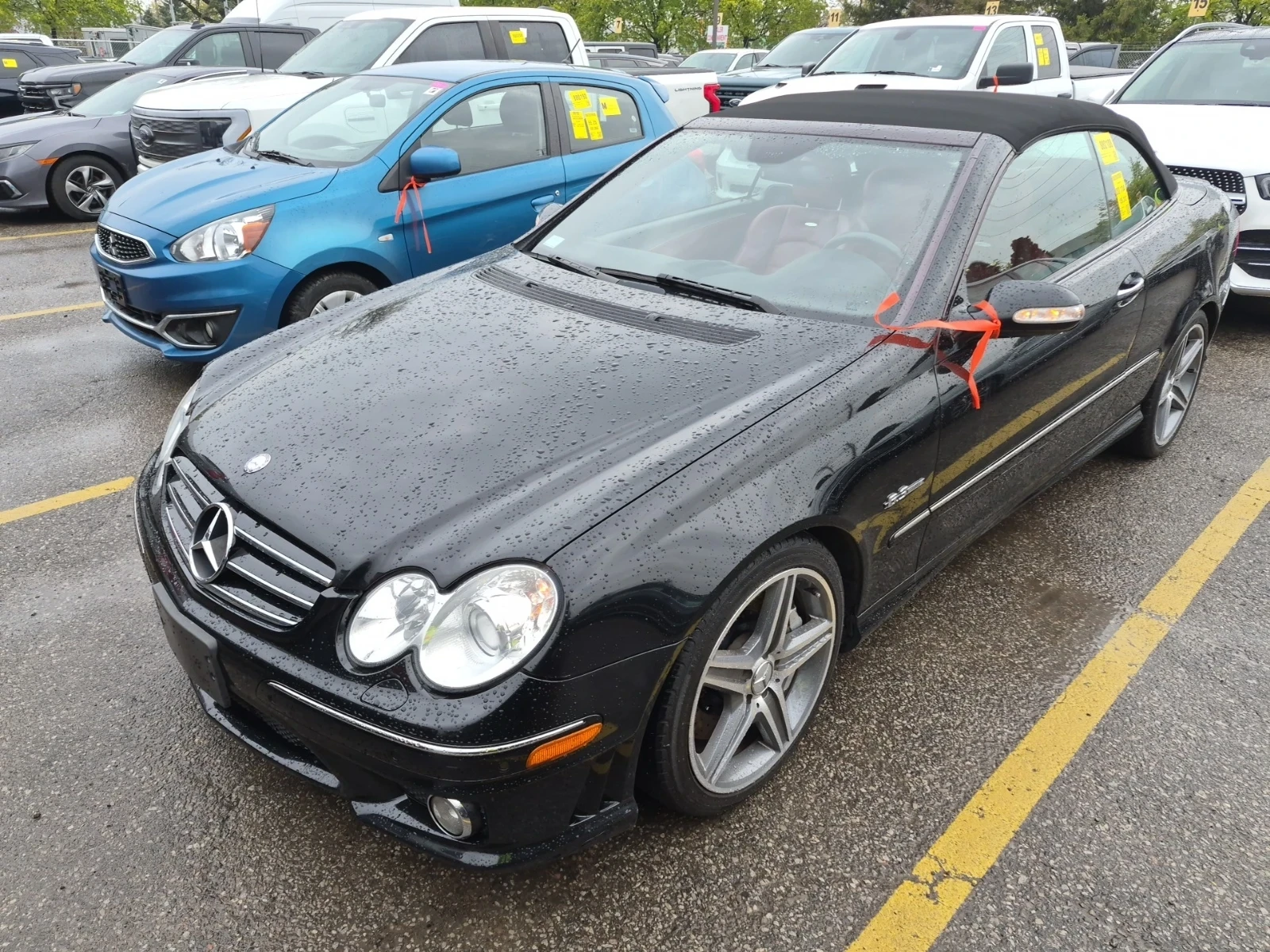 Mercedes-Benz CLK 63 AMG КАБРИО * ОБДУХВАНЕ * ПАРКТРОНИК * ЧЕРВЕНА КОЖА * 