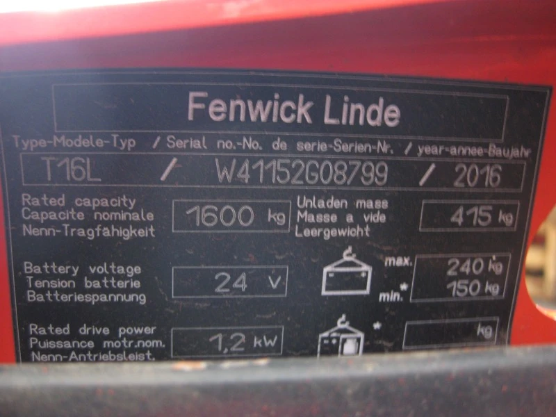 Електрокар Linde T16L /1152/, снимка 10 - Индустриална техника - 43593817