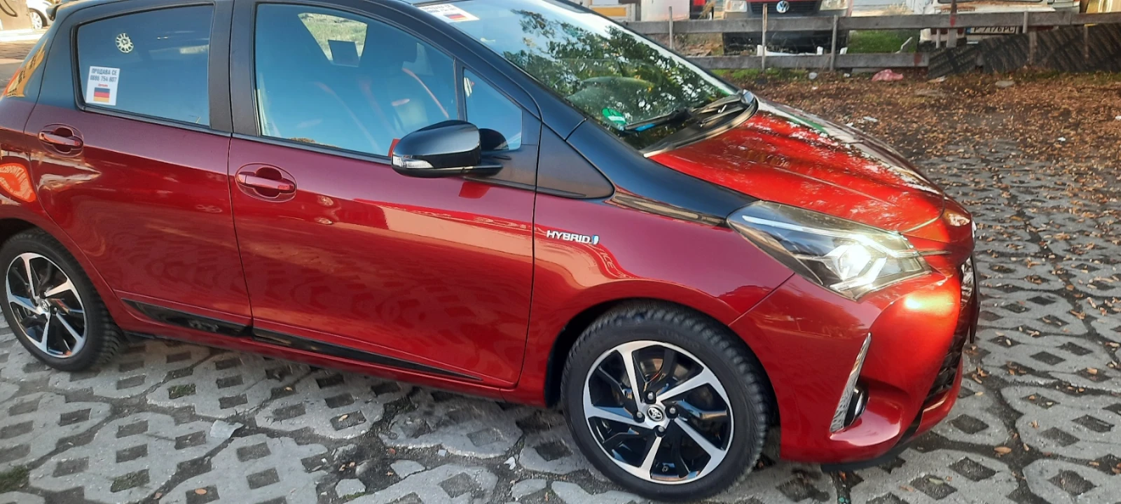 Toyota Yaris Burgundi BI-TONE/4 Цилиндъра  - изображение 7