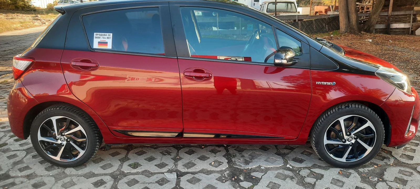 Toyota Yaris Burgundi BI-TONE/4 Цилиндъра  - изображение 6