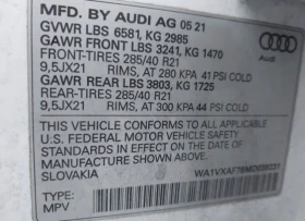 Audi Q7 PRESTIGE 55 TFSI QUATTRO TIPTRONIC - 37697 € / 73728.92 лв. - 61516530 9